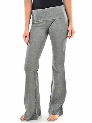 Mopas Women's Gray Fold Over Yoga Pants Small • $14.99
