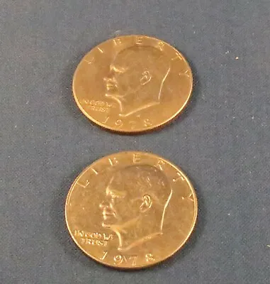 £8.75 • Buy Magic 2 X 1 Dollar Coins 1978 Liberty One Dollar Eagle, Eisenhower