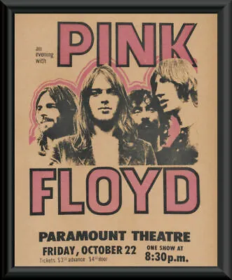 Classic Pink Floyd Rock Concert Poster Reprint On Old Paper *264 • $20