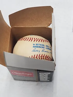 MLB American League Baseball Bobby Brown Official Ball BLANK Rawlings • $16.99