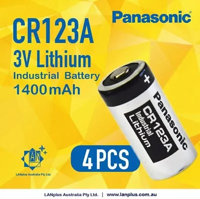 4pcs Panasonic CR123 CR123A CR17345 K123 16340 3V Lithium Camera Photo Batteries • $15.39