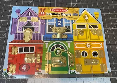 Melissa & Doug Latches Board Activity Board Ages 3+  FREE SHIPPING! ORDER NOW! • $26.99