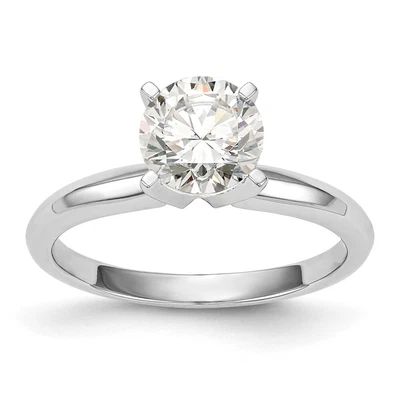$1091.79 • Buy 14k White Gold 1/2Ct Lab Grown Diamond Solitaire Knife Edge/Half-Round Ring
