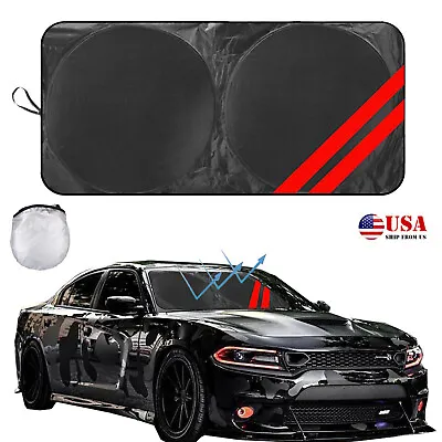 For 08-22 Dodge Charger Car Windshield Sun Shade Foldable Shield Cover Visor • $14.99