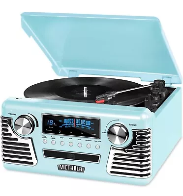 Victrola 50's Retro Bluetooth Record Player & Multimedia Center With Built-in... • $115