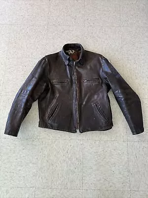 Restored Vintage 40s/50s Horsehide Cafe Racer Jacket Sz 40 • $139