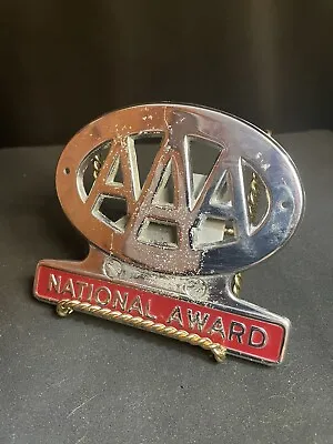 Vintage Triple AAA National Award License Plate Topper With Original Screws • $39.99