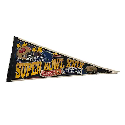 VTG San Francisco 49ers San Diego Chargers Super Bowl XXIX Football Pennant • $15.75