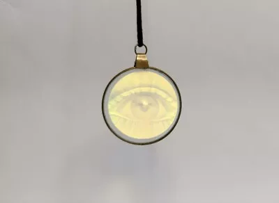 Vintage Rare Retro Glass Hologram Art 3D Pendant Eye 1980s Collection VTG • £48.25