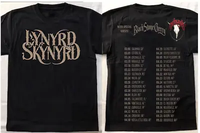 Lynyrd Skynyrd ZZ Top Tour 2024 Black Stone Cherry T-Shirt Gift Fans Music • $7.99