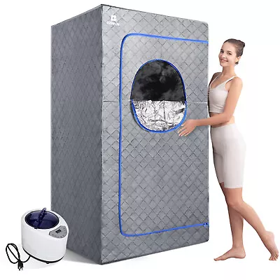 New Full Size Personal Sauna Portable Tent Steamer Heated Home Spa Detox Therapy • $109.99