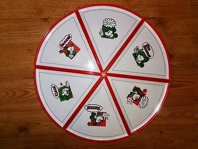 Disney Mickey/Minnie Mouse Pizza Slice Serving Plates Set Of 6 • £28
