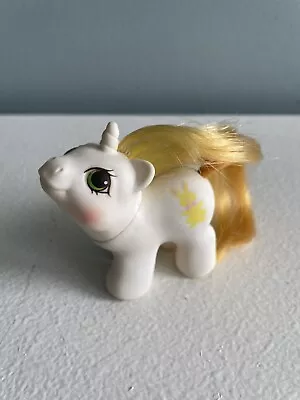 Vintage My Little Pony G1 Baby Tattles Newborn Hasbro 1987 White Yellow Bunny • $15