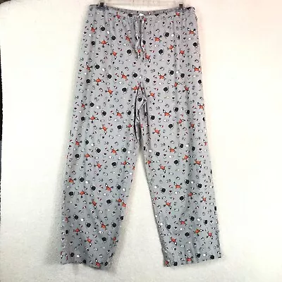 $18 • Buy Old Navy Halloween Pajama Bottoms Womens Large Gray Witchy PJ Pants Drawstring