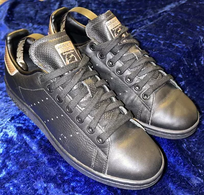 Adidas Originals Stan Smith Womens Black Rose Gold Shoes Us 7 Eur 38.6 Bb1433 • $75