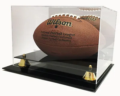 Deluxe UV Full Size Football Display Case Holder With Mirror Back • $47.99