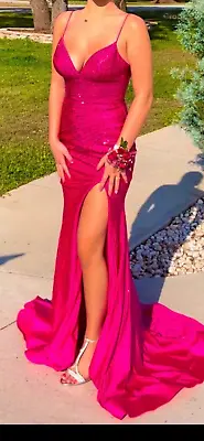 Sherri Hill Hot Pink Prom Dress Size 00 • $350