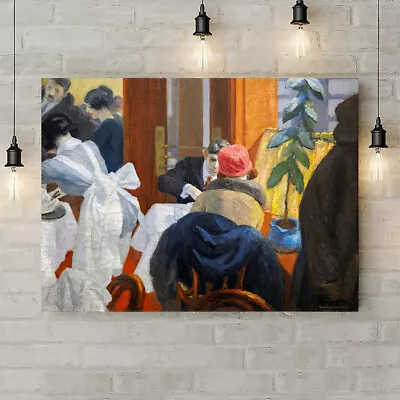 New York Restaurant - Wall Art By Edward Hopper - Canvas Rolled Wall Art Print • £14.59