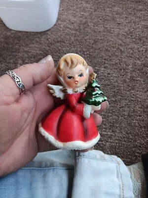 Vintage Napcoware Import Japan X-6987 Little Girl Angel Holding Christmas Tree • $14.99