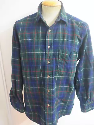 Vintage Pendleton Green Tartan Long Sleeve Flannel Shirt L 42-44  Euro 52-54 • £29.99