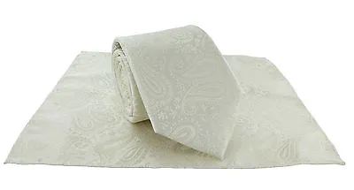 Michelsons Of London Tonal Paisley Wedding Tie & Pocket Square Set  • £15