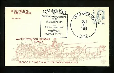 US Postal History Comm Military Wars Revolutionary Rochambeau 1981 Verplanck NY • $4.49