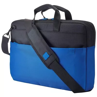 HP 15.6  Blue Duotone Briefcase Messenger Carry Case Laptop Bag 9KZ16AA • $29.99