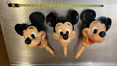 Lot Of 3 Vtg 1973 Horsman 30” Walt Disney Mickey Mouse Ventriloquist Dummy Heads • $16.50