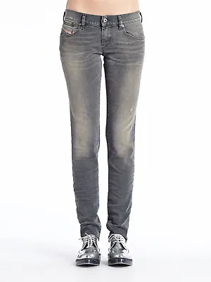 £59.99 • Buy NEW Women's Diesel GETLEGG Slim/Skinny Black/Grey Stretch Jeans  WASH0607Z