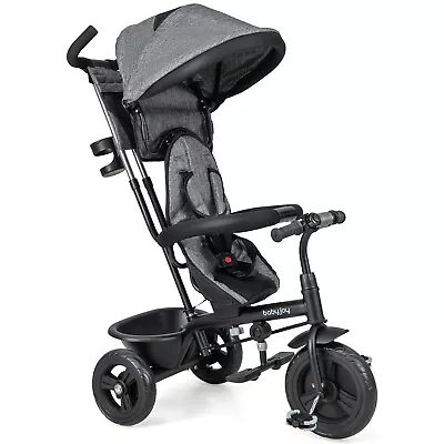 4-in-1 Kids' Tricycle Stroller Toddler Push Bike With Reversible Seat Baby Trike • $95.59