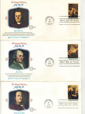 1976 USA BICENTENNIAL AMERICAN REVOLUTION FLEETWOOD SET OF 4 ADAMS FRANKLIN Etc • $6.99