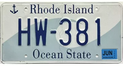 *99 CENT SALE*  2020 Rhode Island Wave License Plate #HW-381 No Reserve • $0.99