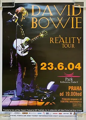 $100 • Buy DAVID BOWIE 2004 A Reality Tour CONCERT POSTER Prague Czech Republic MINTY!