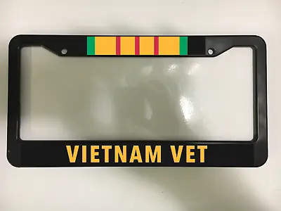 US United States VIETNAM VET ARMY USA RETIRED Black License Plate Frame NEW • $10.49