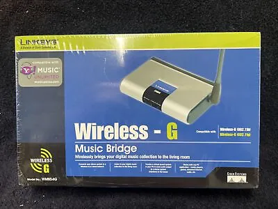 Cisco Linksys WMB54G Wireless G Music Bridge 2.4 Ghz 802.11g New Sealed • $24.99