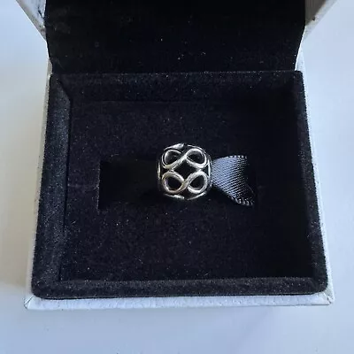 Genuine Authentic Pandora Silver Openwork Infinity Charm 791872 • £12.99