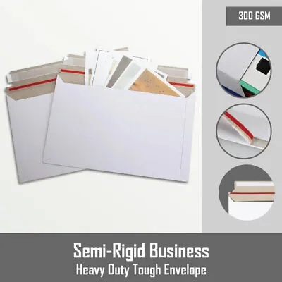 300gsm Semi Rigid Business Heavy Duty Envelope Tough Cardboard Bag Replacement • $25.95