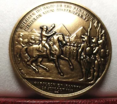 41mm NAPOLEON Egypt Battle Of The Pyramids FRENCH BRONZE ART MEDAL By Bovy • £23.74