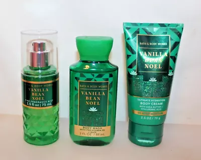 Bath & Body Works Vanilla Bean Noel Body Wash Body Cream & Mist Travel Size • $19.99