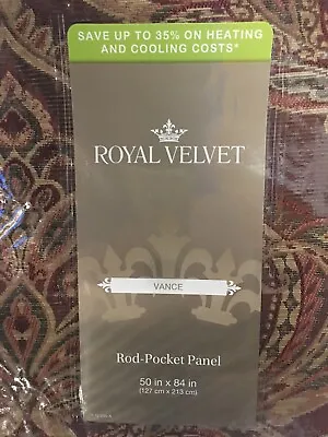 ENERGY SAVING DRAPES~Royal Velvet~VANCE~Rod Pocket Panel~50 X84 ~BRICK~CURTAIN • $29.99