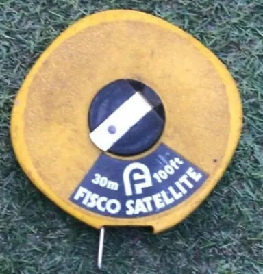 £5 • Buy Vintage Fisco Satellite 100 Feet Tape Measure.
