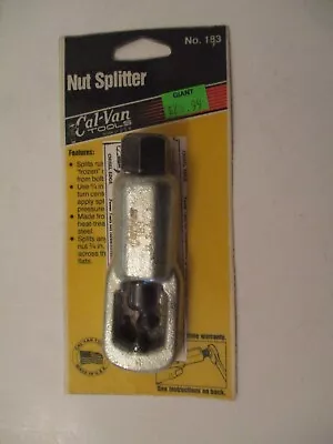 NOS Vintage Cal-Van Nut Splitter #183 Made In U. S.A.    NEW • $5.99