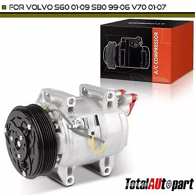 A/C Compressor With Clutch For Volvo S80 1999-2006 S60 2001-2009 V70 XC70 XC90 • $129.99