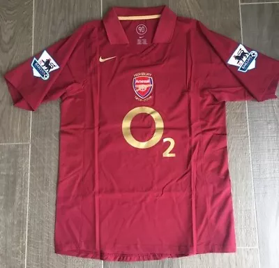 £49 • Buy Thierry Henry #14- Arsenal 2005/06 Premier League Home Shirt / Jersey - Medium