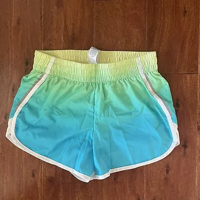 Athletic Works Running Shorts Girl’s Size X Large 14/16 Lined Ombre Blue • $10