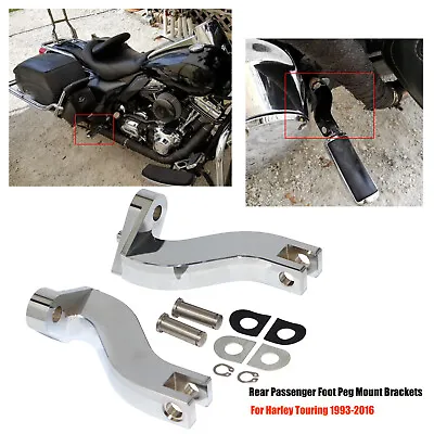 Motorcycle Rear Passenger Foot Pegs Mounting Kit For Harley Davidson Touring USA • $22.78