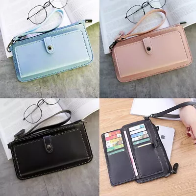 RFID BLOCKING Wallet Zip Coin Pocket Purse Ladies ID Window Credit Card Holders • £4.04