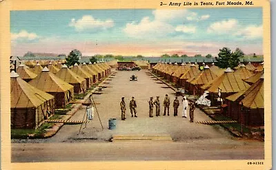 Fort Meade MD. Army Life In Tents Postcard SD1 • $5.99