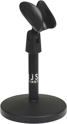 Desktop Microphone Stand Round Base & Clip Vocal Streaming YouTube Recording • £9.99