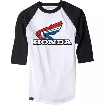 Factory Effex Honda Vintage Raglan T-Shirt (White / Black) XL • $41.09